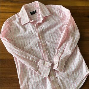 Crewcuts Pink White Plaid Oxford Button Down Thompson Shirt | 8